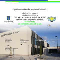 Vabilo na odprtje POŠ Ihan